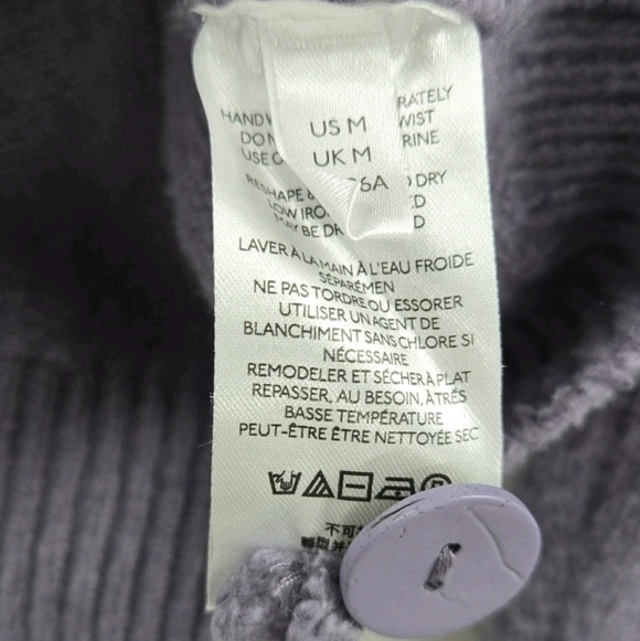 Anthropologie Pilcro Cardigan Sweater Lavender Cotton Crop - Picture 10 of 11